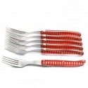 Luxury boxed set of 6 vichy handle forks