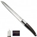 Couteau à pain Laguiole Expression 36/20cm, manche Mélange bakélite, bois, résine