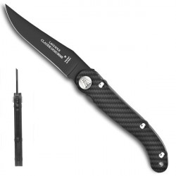 "Black knife" Carbon and black blade collector's knife