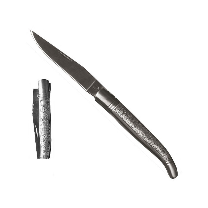 Metal knife, handle and blade metal knife 