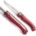 Laguiole Red full grain leather handle knife