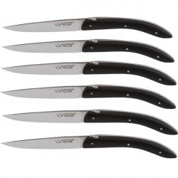 6er Set Laguiole Design Messer schwarz, Excellence 