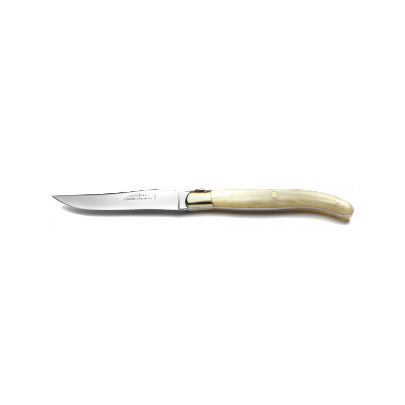 Coffret Grand Luxe 6 couteaux manche Nacrine marbrée naturelle