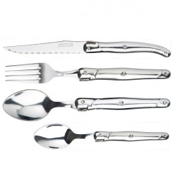 Laguiole 24-piece metal cutlery, stainless steel 