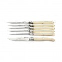 Laguiole Excellence boxed set of 6 ivoirine handle dessert knives (or cheese)
