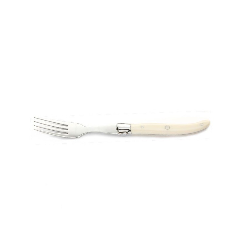 1 Ivoirine fork, ivory look handle , single