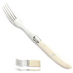 1 Ivoirine fork, ivory look handle , single