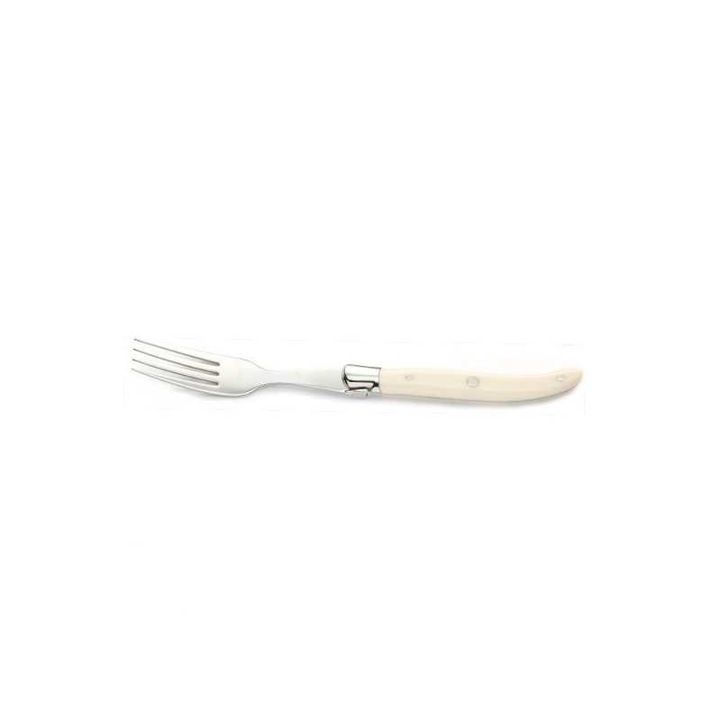 1 Ivoirine dessert forks, ivory look handle, single