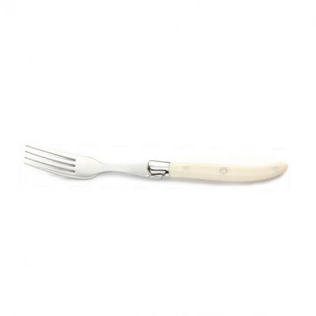 1 Ivoirine dessert forks, ivory look handle, single