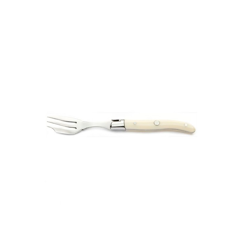 1 natural Ivoirine handle cake fork (or oyster), single