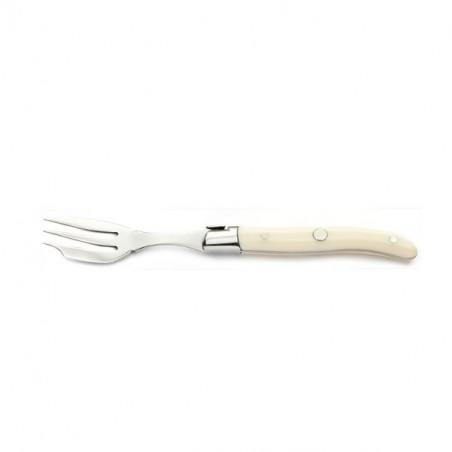 1 natural Ivoirine handle cake fork (or oyster), single