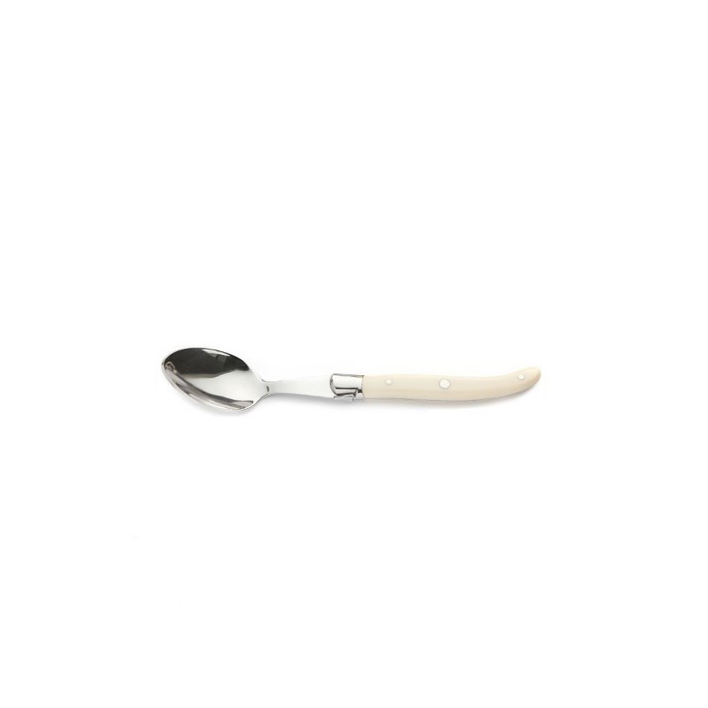 1 small spoon, Ivoirine handle 