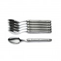Laguiole 6 small spoons, stainless steel, wooden box