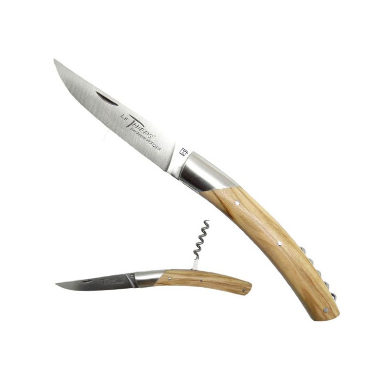 THIERS Messer, Olivenholz Griff, mit Korkenzieher