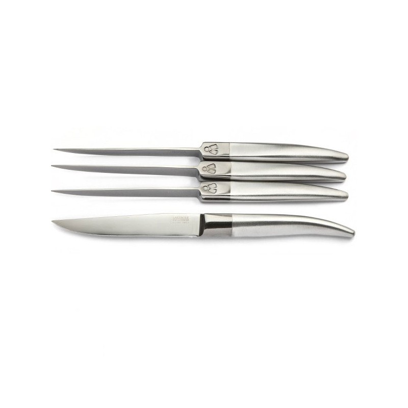 Boxed of 4 Laguiole Expression Steak knives, stainless steel