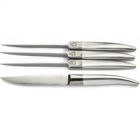 Boxed of 4 Laguiole Expression Steak knives, stainless steel