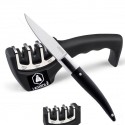Laguiole blade sharpener multifunctions, ergonomic for right and left handed
