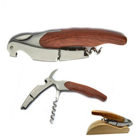 double lever corkscrew n°2 with case, exotic wood handle