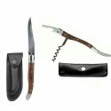 Laguiole corkscrew and knife, with black cases. Exotic wood handles