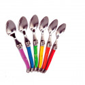Laguiole Ambiance 6 large spoons, trendy multicolors