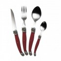 24-piece red pearl cutlery set