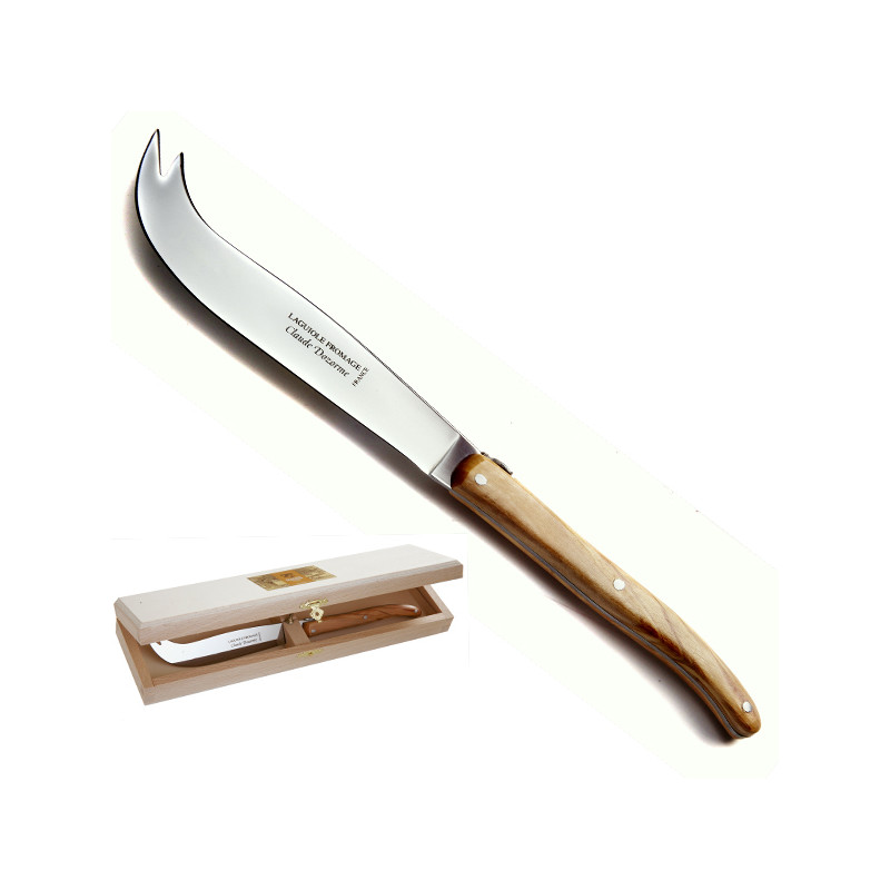 Olive Wood Handle Cheese Knife and Fork Set Italian Olive Wood Sustainable  Length 22cm Italian Olive Wood 