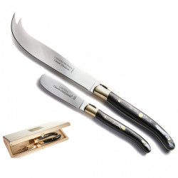 elleve Bred rækkevidde Uforglemmelig Laguiole luxury boxed set of 6 real clear horn handle knives