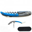 CLOS Laguiole corkscrew with leather case, turquoise handle