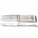 Laguiole Excellence boxed set of 6 solid polished stainless steel knives