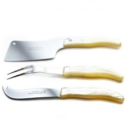 Servicio cuchillos de queso y mantequilla Laguiole Nácar natural