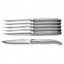 Laguiole block cutlery 6 pces, stainless steel, handmade