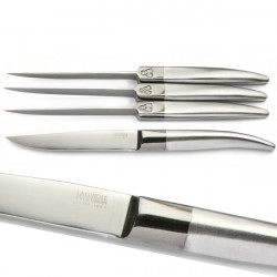 acciaio INOX lucido Set di 6 coltelli da bistecca manico in legno Laguiole Claude Dozorme 2.60.001.50 