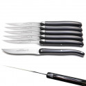 Laguiole Excellence boxed set of 6 Black handle knives