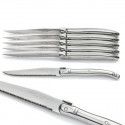 6 Laguiole steak knives, stainless steel. Magnetic presentation box