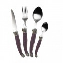 Laguiole 24-piece purple cutlery set