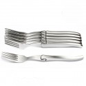 Laguiole Excellence boxed set of 6 solid polished stainless steel forks