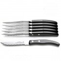 Coffret 6 couteaux noirs, tendance, fabrication française artisanale