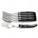 boxed of 6 Excellence forks. Very trendy, black