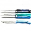 Set of 6 Laguiole knives \'blue of the seas\' - Very trendy