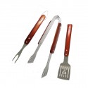Kit spatule, pince et fourchette Laguiole barbecue inox